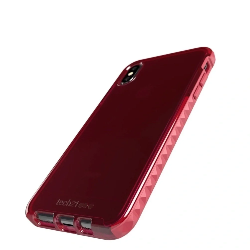 Tech21 EvoRox FlexShock Cherry Red and Deep Purple iPhone XS Max Cases
